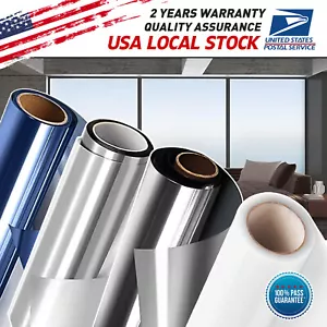 Window Tint Sun Blocking Durable UV Protection One-Way Privacy Reflective Film - Picture 1 of 26