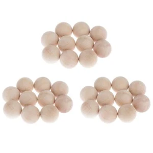 30x Hardwood Balls Solid Natural Beech Wood Balls Craft Making 40mm - Picture 1 of 12