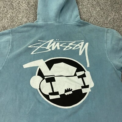 Stussy Skateman Hoodie Mens XXL Blue Sweatshirt International Tribe NWT - Image 1 of 4