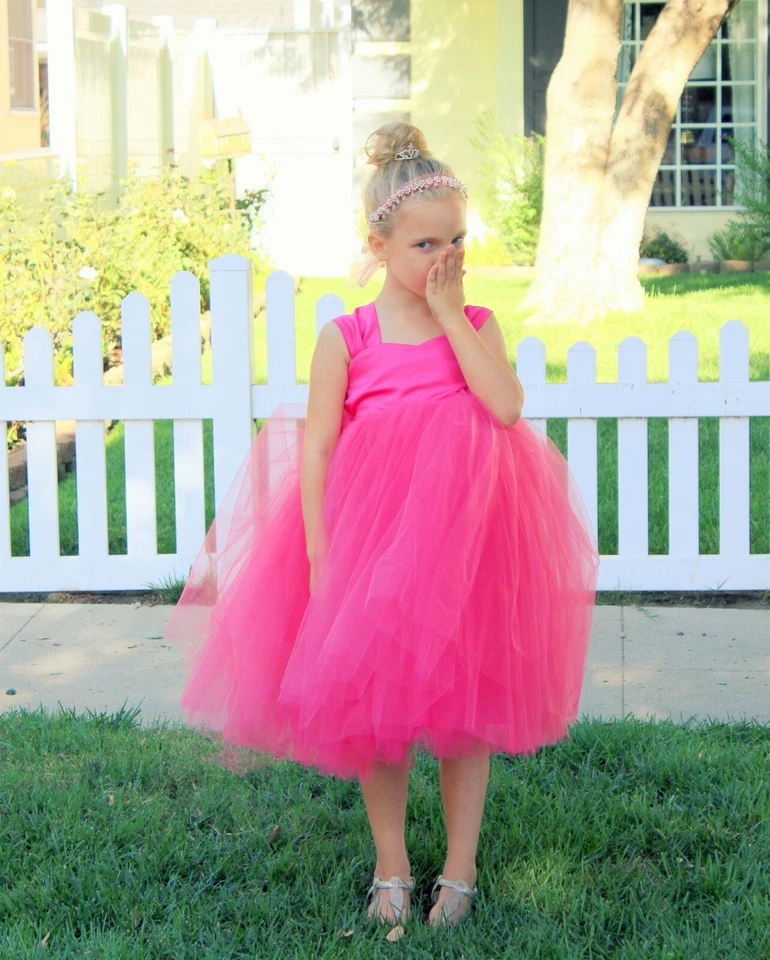 Satin Tutu Flower Girl Dresses Baptism Dresses Wedding Dress Graduation Dresses - Image 1 of 1