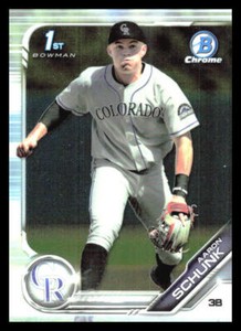 2019 Bowman Chrome Draft Aaron Schunk   BDC-129 Colorado Rockies