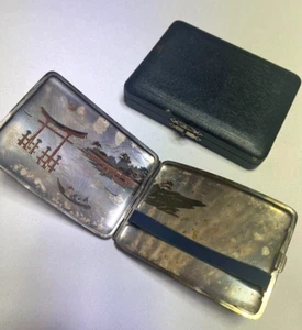 Antique Cigarette Case Made of silver by Miyamoto Shoko Miyajima Itsukushima - Picture 1 of 8