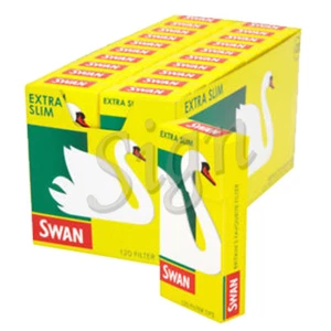 EXTRA SLIM SWAN FILTER TIPS 20 PACKS PER BOX 120 TIPS ( FULL BOX 2400 TIPS ) - Picture 1 of 4