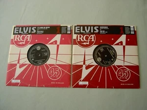 ELVIS PRESLEY job lot of 2 numbered 2005 10" singles It's Now Or Never Surrender - Picture 1 of 5