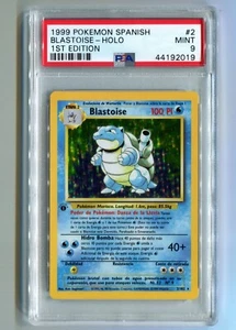 PSA 9 Blastoise Holo 1st Edition 2/102 Base Set Spanish - Picture 1 of 2