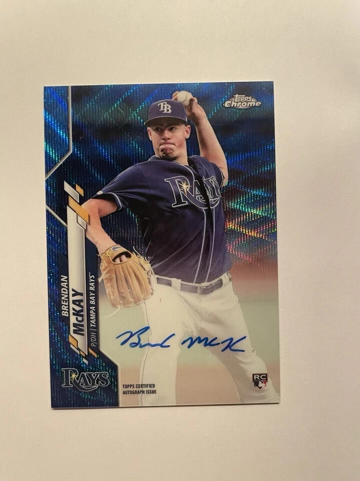 2020 Topps Chrome Rookie Blue Wave Refractor #/150 Brendan McKay #RA-BM Auto RC - Image 1 of 1