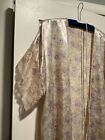Vintage Wendy Ann Floral Lace Short Robe + Nightgown SET Nightie Slip Kimono