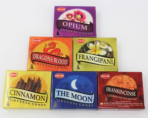 Hem BEST SELLER #2 Set Incense Cones 6 Packs of 10 Cones = 60 Cones Mix Assorted - Picture 1 of 12
