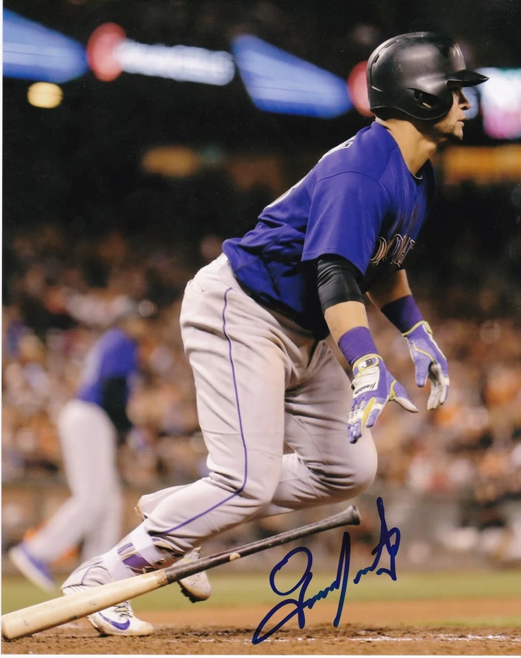 GERARDO PARRA COLORADO ROCKIES ACCIÓN FIRMADO 8x10 Foto 1 de 1