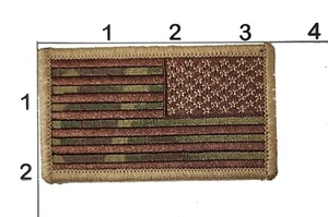 USA Flag Patch Military Uniform American Reverse Hook & Loop Camo Old Glory - Picture 1 of 1