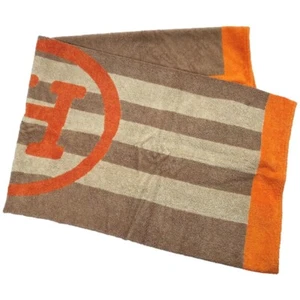 HERMES Paris Cotton Beach Towel Bath Mat Towel Logo 146×87cm - Picture 1 of 7