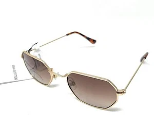 Sunglasses Women's Gold Frame Brown Lens 100% UVA UVB Urban Outfitters 42380 - Picture 1 of 12