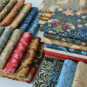 William Morris Strawberry Thief Paisley Printed 100%Cotton Fabric Sewing BTHY - Picture 1 of 36