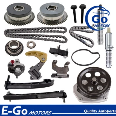 Kit de cadena de distribución de bomba de agua válvula de piñón para Cadillac Chevrolet ATS Malibu 2.5 Foto 1 de 4