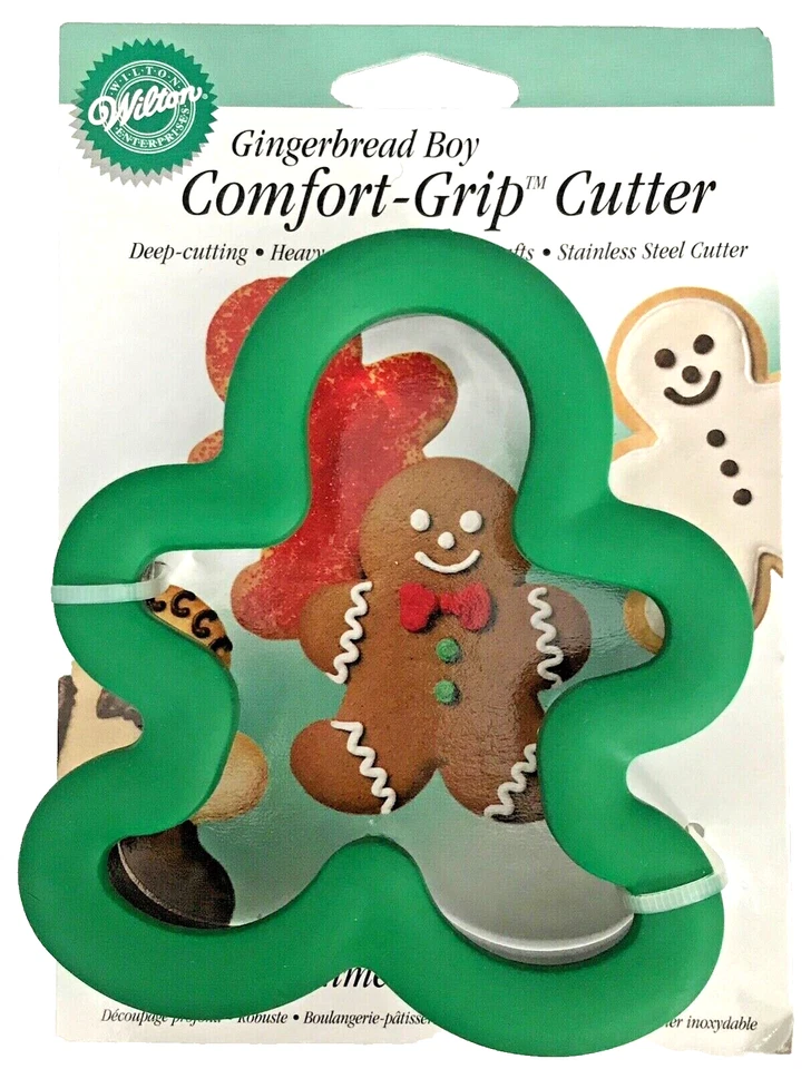 2 Wilton Comfort Grip Stainless Steel Cookie Cutters Star Gingerbread Man