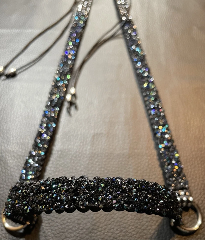 Araber Showhalfter,vorführ Halfter,Pferdeschmuck,silber/schwarz, Fohlen Mini - Bild 1 von 3