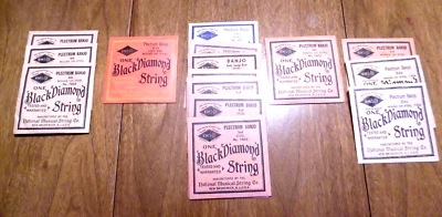 NOS LOT/16 BLACK DIAMOND PLECTRUM BANJO STRINGS USA SEE DESCRIPTION - Image 1 of 2
