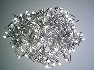 Lot de 185 leds composants electronique  transparente avec lumiere rouge - Photo 1/3