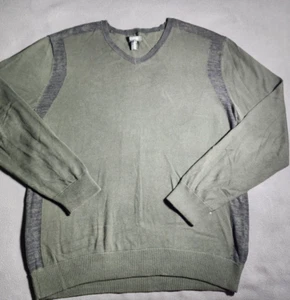 Kenneth Cole Reaction Pullover Herren XXL Grün Pulli Langarm V-Ausschnitt - Bild 1 von 17