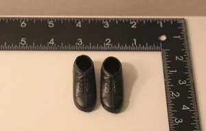 Vintage 1964 - 1970 GI Joe Black Dress Shoes Cadet Shoes Marine Action Man Rare - Picture 1 of 7