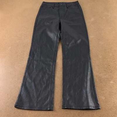 Pantalones cortos Joe's para mujer talla pequeña negros de imitación de cuero Callie Bootcut nuevos con etiquetas Foto 1 de 4