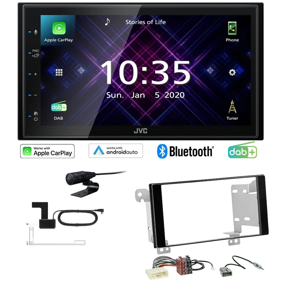 JVC Autoradio Apple CarPlay Android Auto DAB+ für Subaru Forester piano black - Bild 1 von 4