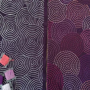 Zum Selbermachen Sashiko Stickset Zum Selbermachen Tee Friedhof Matte lila Teematte Zum Selbermachen Sashiko Matte - Bild 1 von 8