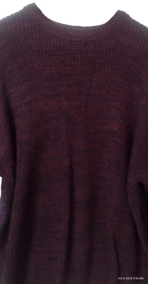 Vintage Basic Editions Jumper Classic Sweater 3X Round Neck Purple Burgundy  - Image 1 of 4