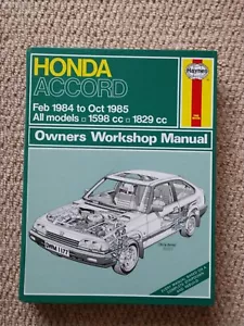Honda Accord Haynes Owners Workshop Manual, Feb 1984 to Oct 1985, 1598 & 1829cc - Picture 1 of 4