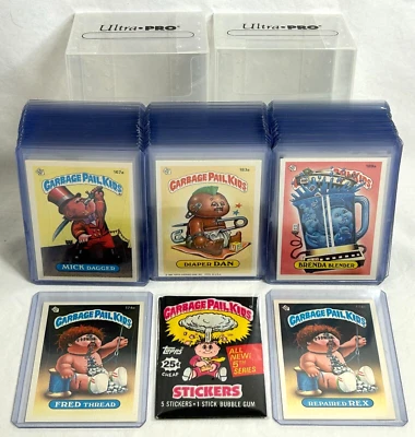 1986 Topps Garbage Pail Kids 5th Series 5 OS5 MINT 88 Card Set in NEW TOPLOADERS - Image 1 of 4
