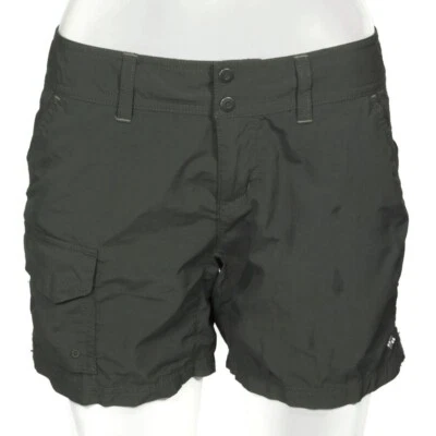 COLUMBIA Gray Green Womens Lightweight Hiking Casual Outdoor Shorts sz US 4 076 - Image 1 of 4