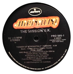 THE MISSION U.K. - TOWER OF STRENGTH - PROMO, PRO 585-1, ALT ROCK, 12" SINGLE - Imagen 1 de 3