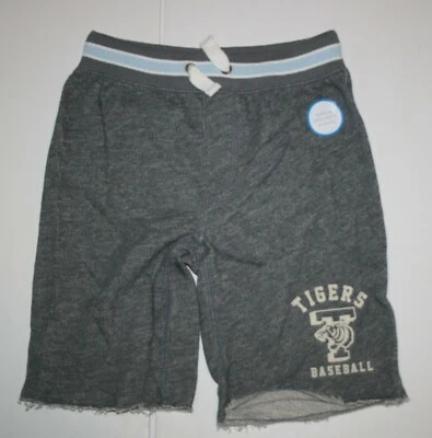New Carter's 6 year Boys Shorts Gray French Terry Soft Knit Drawstring Tigers - Image 1 of 2