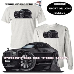 Rolls Royce Ghost Exotic Import DigiRods / Koolart Cartoon Car Art Gray T Shirt  - Picture 1 of 6