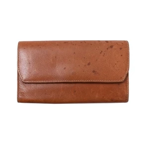 JAEGER LECOULTRE Wallet Reisen Leder Cognac Tan Leather Purse Classic Braun Brow - Imagen 1 de 12