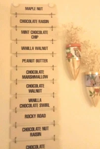 🍨Vintage 50er Jahre Eisdiele Menü~15 Geschmacksrichtungen~Schild🍦 - Bild 1 von 10