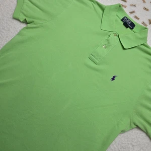 Polo Ralph Lauren Polo Shirt M verde manica corta 100% cotone logo ricamato - Foto 1 di 14