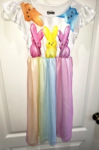 girls EASTER PEEPS NIGHTGOWN size 6 6X colorful! pastel sleepwear CUTE MOM - Picture 1 of 2