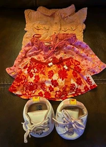 Build a Bear Outfit rosa Top & Rock, Shorts Sketchers Sneakers gemischt EUc - Bild 1 von 12