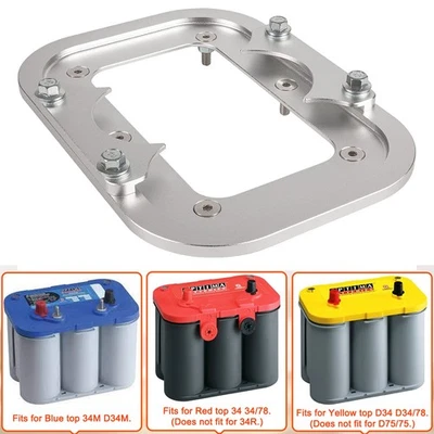 Billet Aluminum Optima Battery Relocation Tray Hold Down Mount For Battery 34 78 - Image 1 of 4