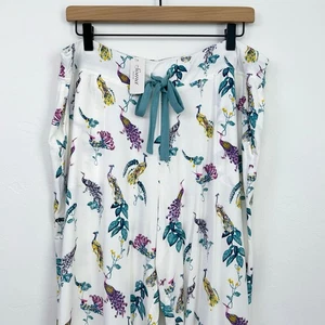 Soma Cool Nights Cropped Nachtwäsche Hose Pfauenmuster Neu mit Etikett - Bild 1 von 6