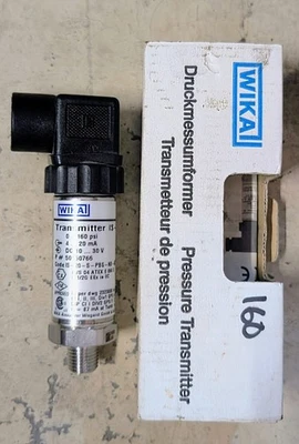 Wika IS-20-S Pressure Transmitter. 0-160PSI 4-20ma  - Image 1 of 4