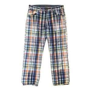 Pantalones de golf Robert Graham para hombre Madrás coloridos a cuadros talla 33 clásicos Yates - Imagen 1 de 12