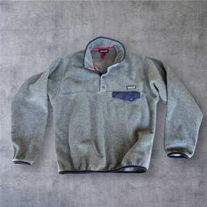 Patagonia Unisex Adults's Gray Snap-T Fleece Pullover Sweater Size S synchilla - Picture 1 of 5