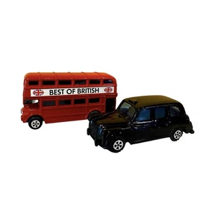 Best of British Souvenir Diest autobus e taxi in metallo fuso - Inghilterra memorabilia giocattoli - Foto 1 di 4