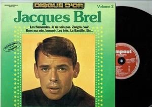 33T Jacques BREL Vinyle LP 12" DISQUE D'OR Vol. 2 LES FLAMANDES - IMPACT 6886150 - Picture 1 of 2
