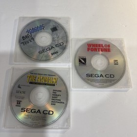 3 Sega CD DISC ONLY Untested lot! Racing Aces, The Animals, Wheel Of Fortune