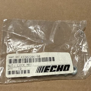 13 PK Genuine OEM Echo 43302206460 Hedge Trimmer Nut M6 X 1 - Picture 1 of 3