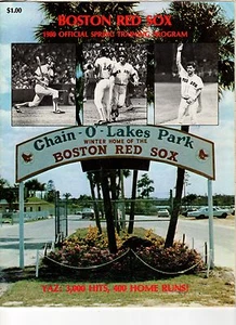 Programa oficial de entrenamiento de primavera de los Medias Rojas de Boston 1980 con autógrafos EX+ - Imagen 1 de 2