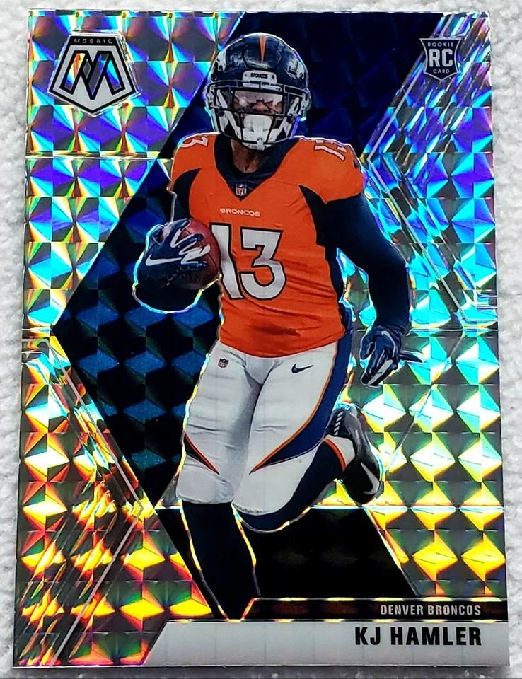 KJ Hamler 2020 Panini Mosaic Silver Prizm RC #219 DENVER BRONCOS  - Image 1 of 2